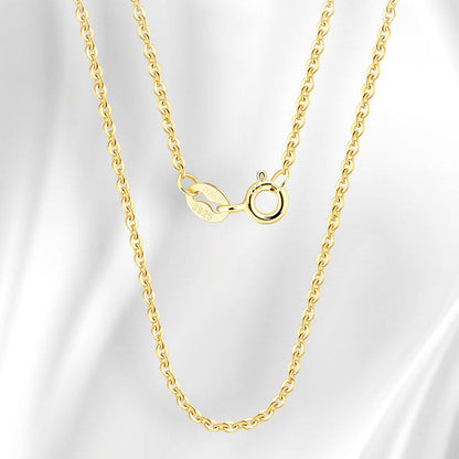 Shimmer Sterling Silver 1.1MM Polished Cable Chain Necklace