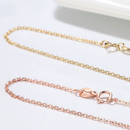 Shimmer Sterling Silver 1.1MM Polished Cable Chain Necklace