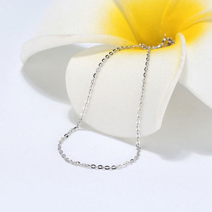 Shimmer Sterling Silver 1.1MM Polished Cable Chain Necklace