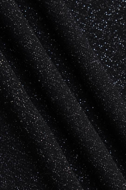 Mock Neck Sleeveless Shimmer Knit Ruched Side Drape Column Maxi Dress