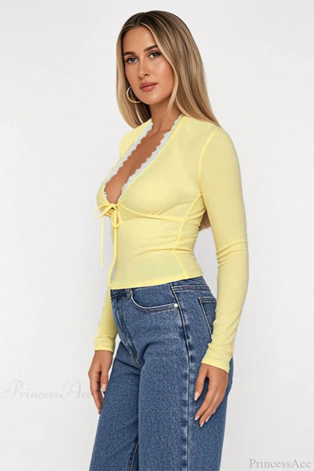 Simple Button Detail Long Sleeve Tee