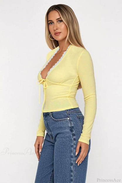 Simple Button Detail Long Sleeve Tee