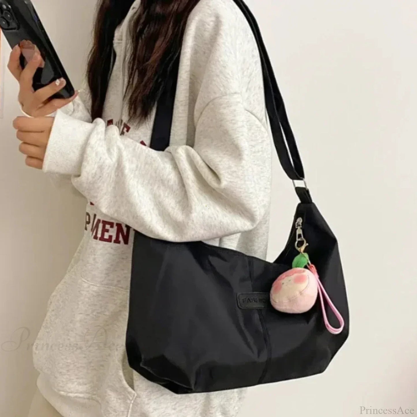 Simple College Style Nylon Large Crossbody