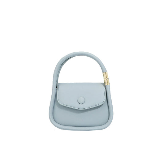 Twin Strap Flap Shoulder Bag - Baby Blue