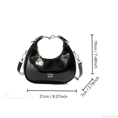 Simple Versatile Solid Color Shoulder Messenger Handbag