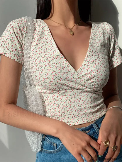 Slimming High Waist Wild Women's Top Short Sleeve Tee