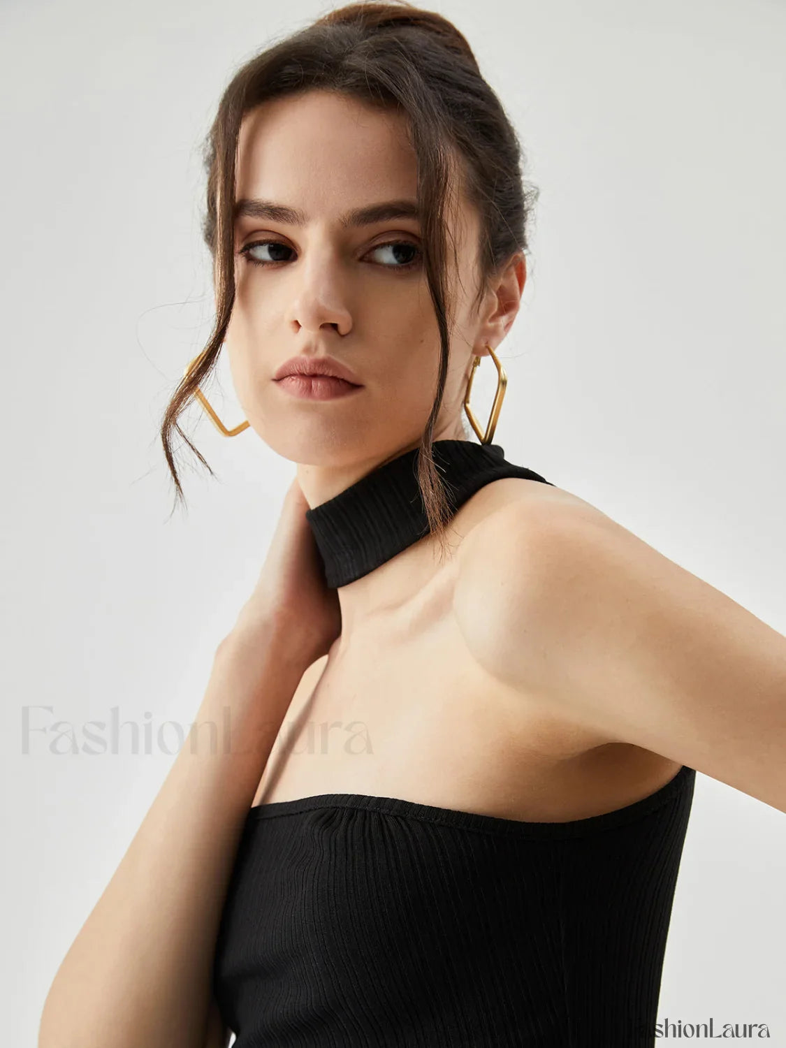 Slinky Solid Graceful Halter Top