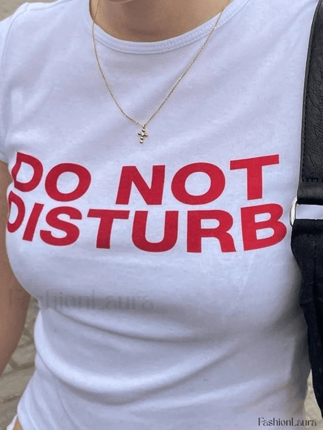 Slogan Print White Crop Top