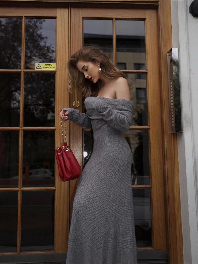 | Knit Pullover Maxi Dress - Soft Breathable Material