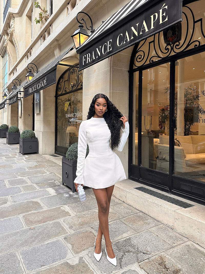| Backless Cotton Mini Dress