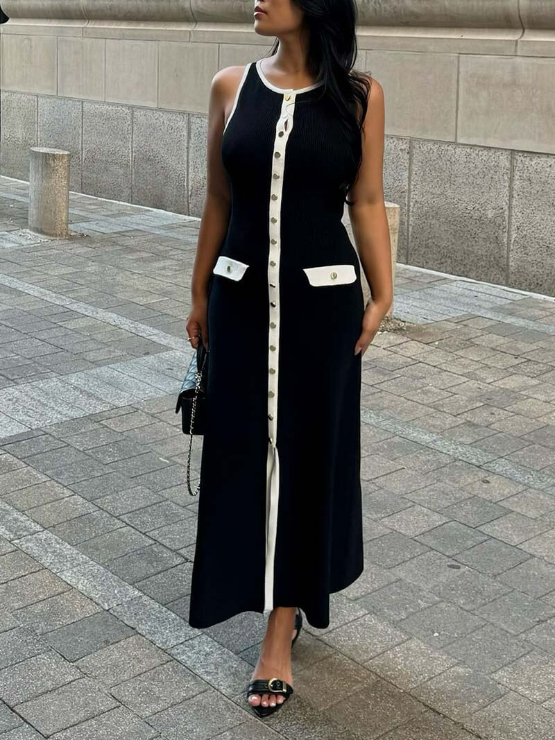 | Sleeveless Knit Maxi Dress