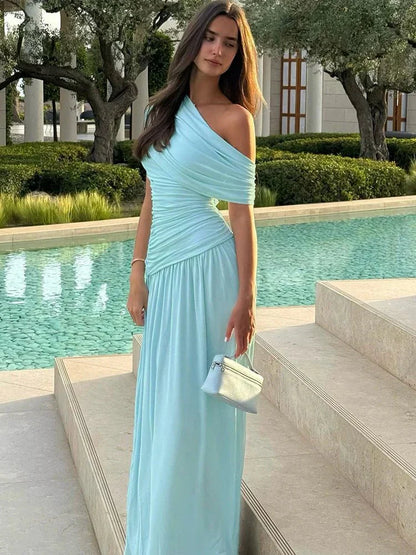 | One-Shoulder Maxi Dress