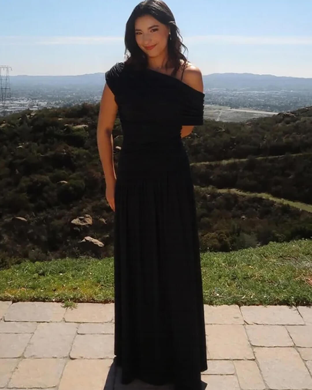 | One-Shoulder Maxi Dress
