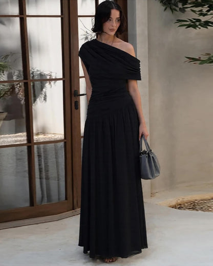 | One-Shoulder Maxi Dress