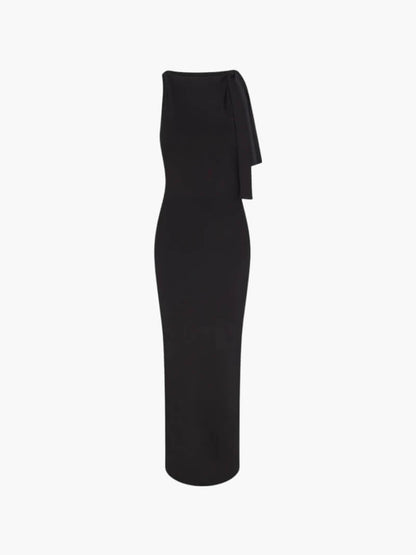 | One-Shoulder Tie Maxi Dress