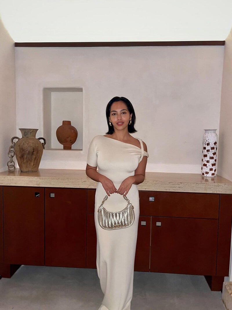 | Twisted Off-Shoulder Maxi Dress