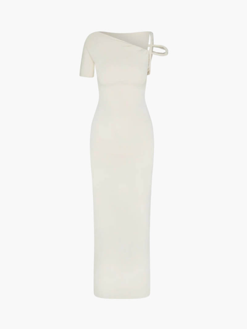 | Twisted Off-Shoulder Maxi Dress
