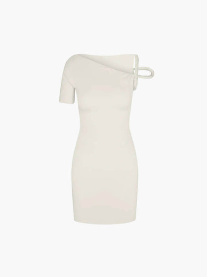 | Twisted Off-Shoulder Mini Dress