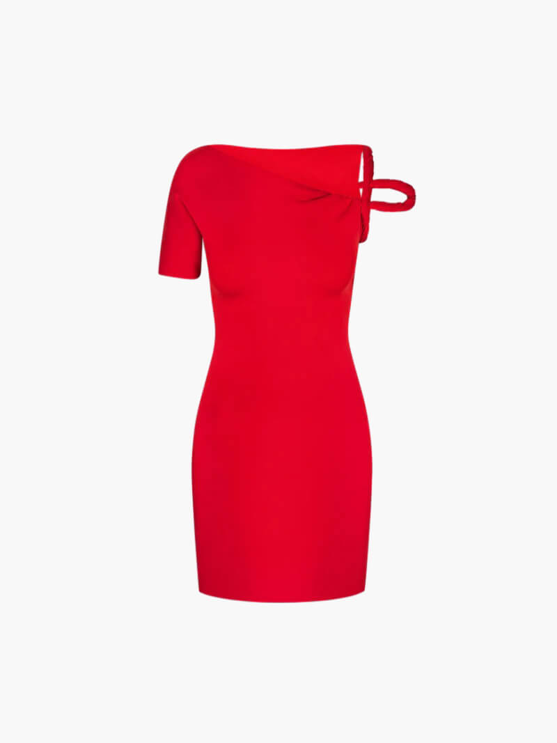 | Twisted Off-Shoulder Mini Dress