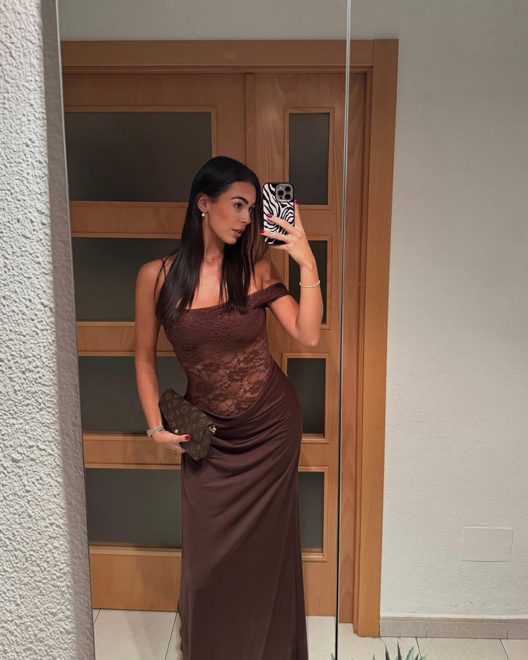 | One-Shoulder Lace Backless Maxi Dress