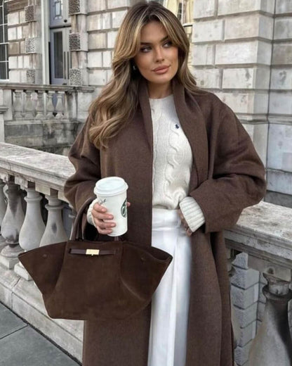 The Melanie — Structured Suede Tote Bag