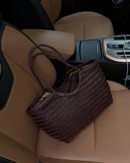 The Rica — Woven Vegan Leather Tote Bag