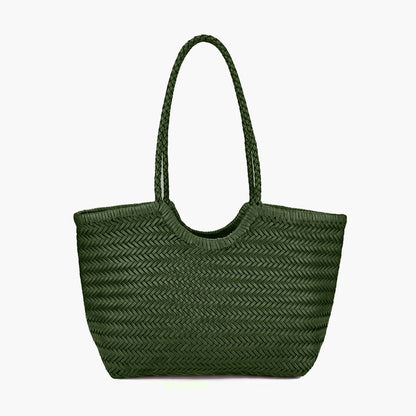 The Rica — Woven Vegan Leather Tote Bag