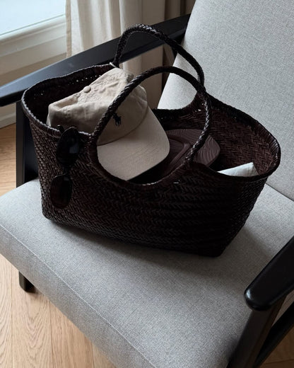 The Rica — Woven Vegan Leather Tote Bag