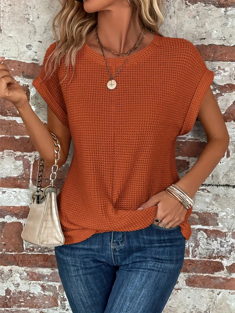 The Sophie — Waffle Knit Tee