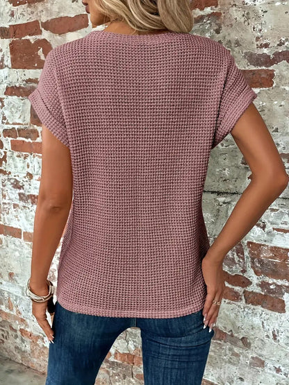 The Sophie — Waffle Knit Tee