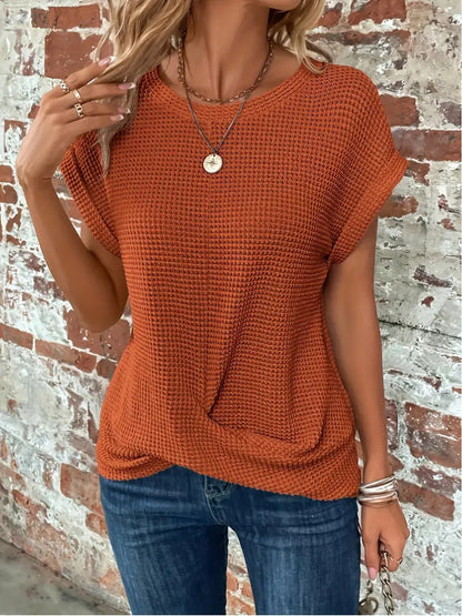 The Sophie — Waffle Knit Tee