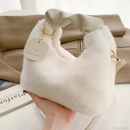 Soft Plush Simple Crossbody Handbag Women’s Bag
