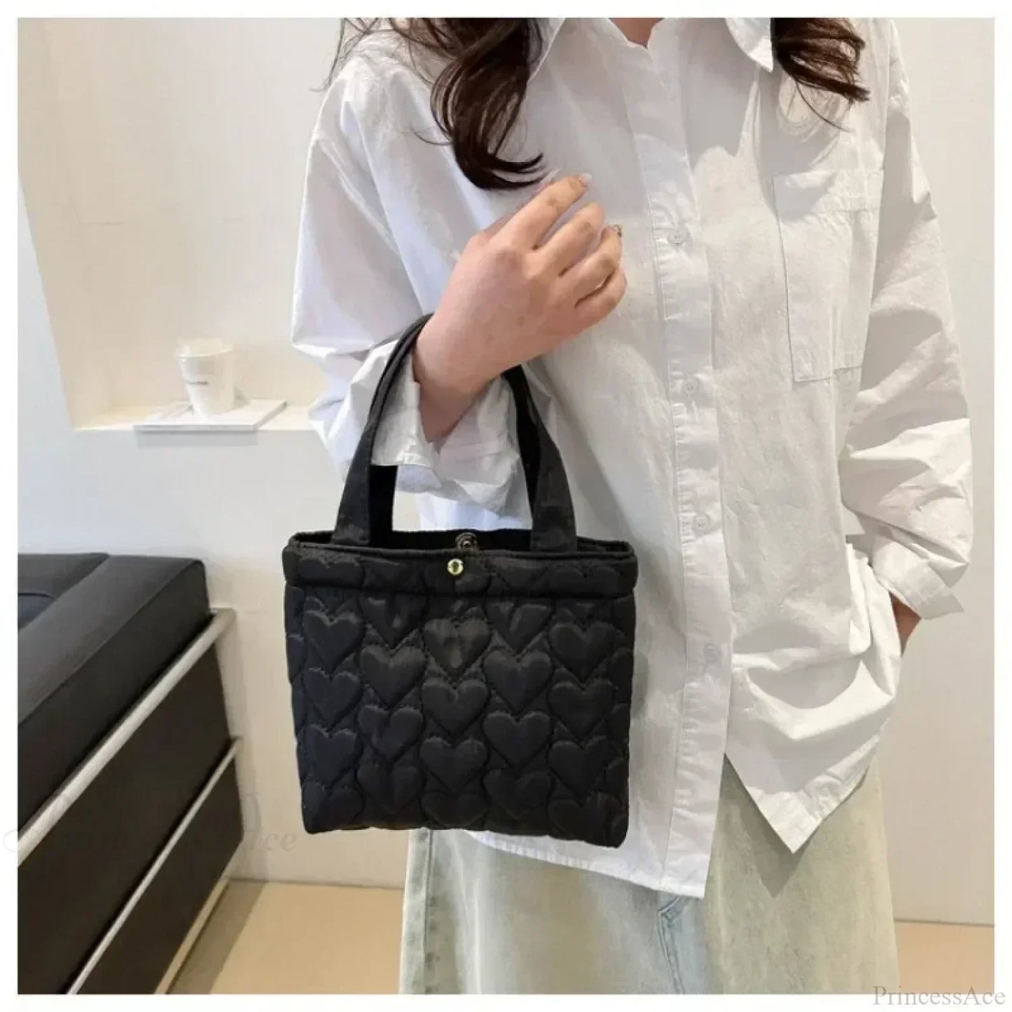 Soft Puffer Cotton Quilted Crossbody Bag