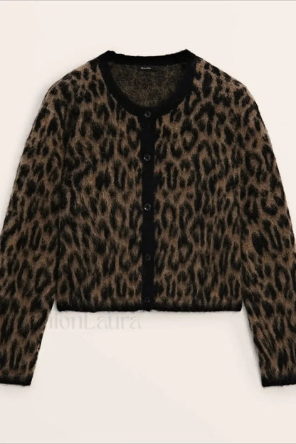Soft Waxy Round Neck Cardigan