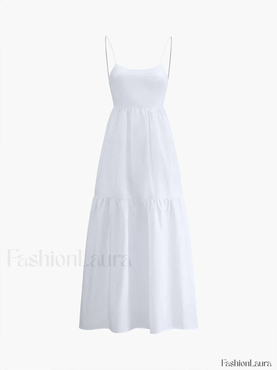 Solid Backless Long Dress