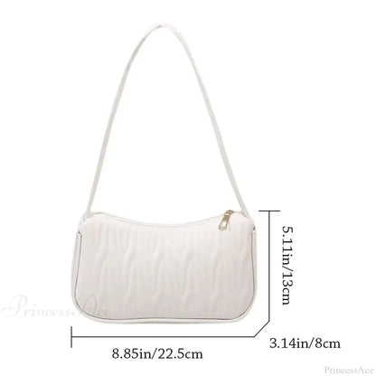 Solid Color PU Leather Women Shoulder Bag