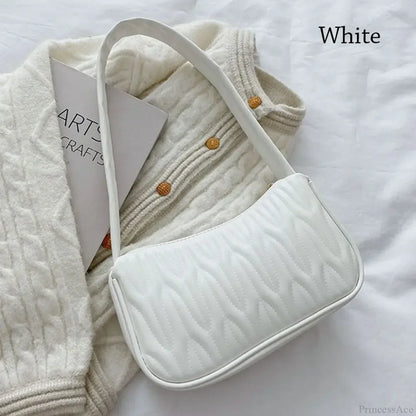Solid Color PU Leather Women Shoulder Bag