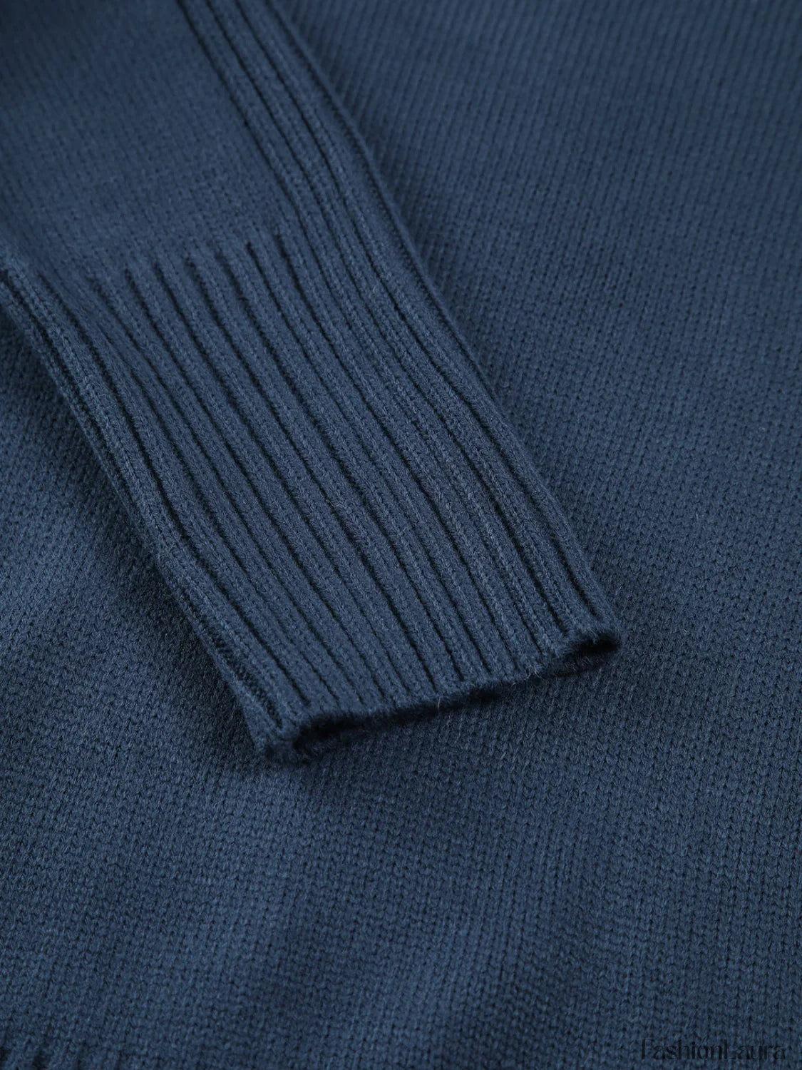 Solid High Graceful Neck Knit Sweater