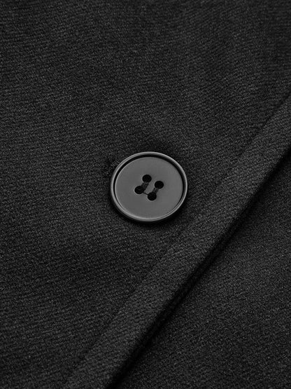 Solid Oversized Pocket Button Coat