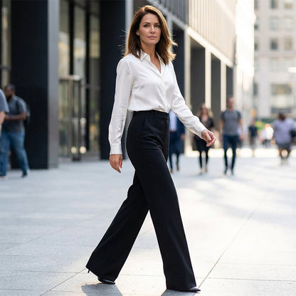 The Paloma — High-Waist Wide-Leg Trousers