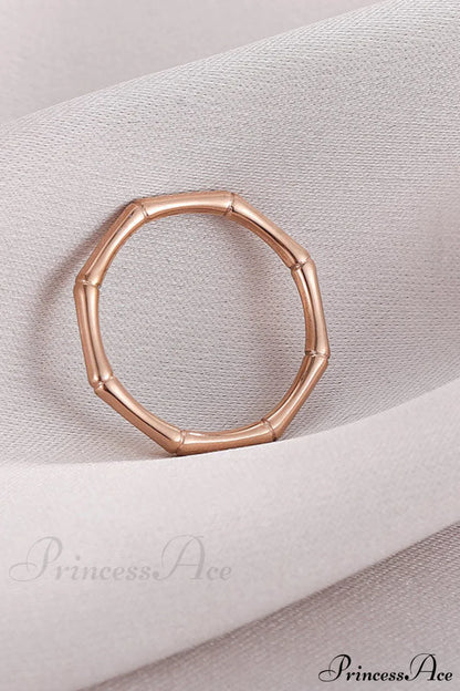 Stainless Steel Bamboo Shape Closed Rings