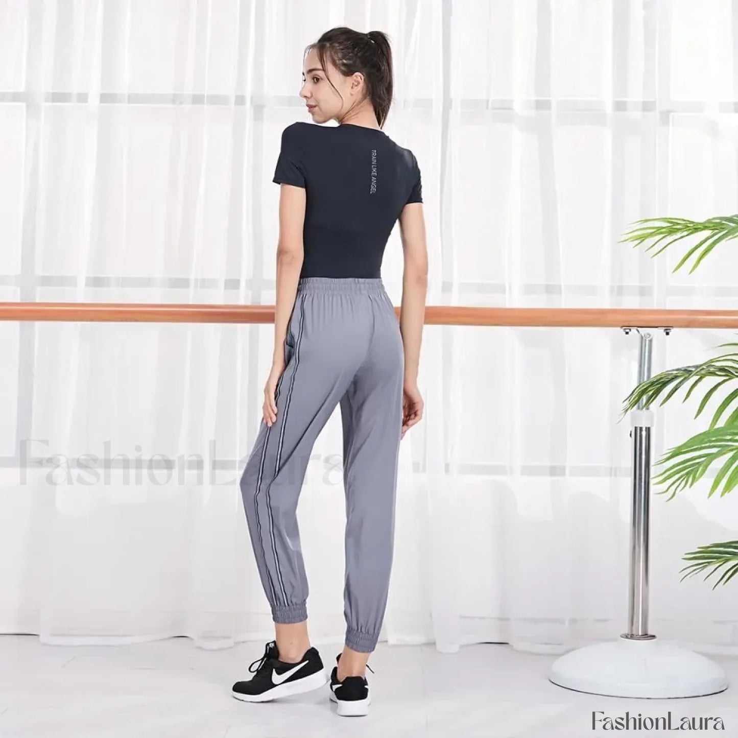 Stripe Quick Dry Reflective Outdoor Sweatpants