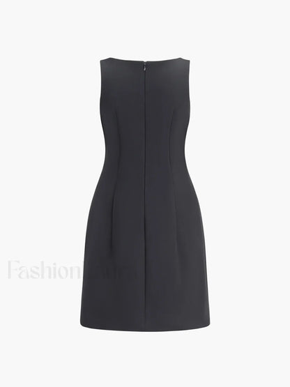 Suiting Sleeveless Short Dress