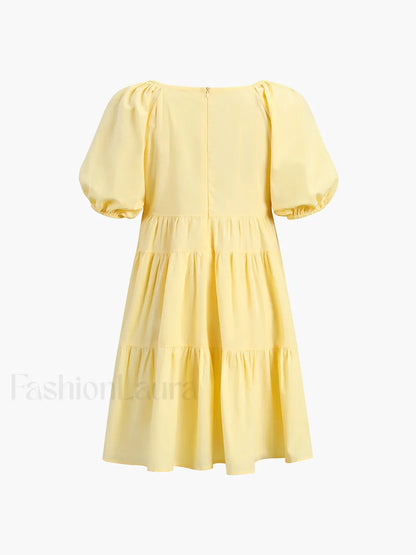 Sunshine Zippered Plunge Trendy Skater Short Dress