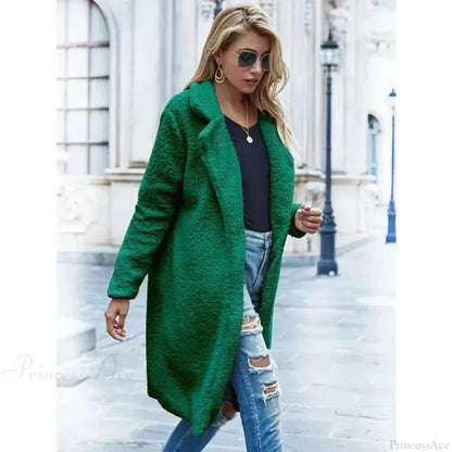 Teddy Bear Plush Turtleneck Overcoat