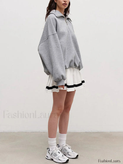The Way To Trendy Go Zippered Sweatshirt