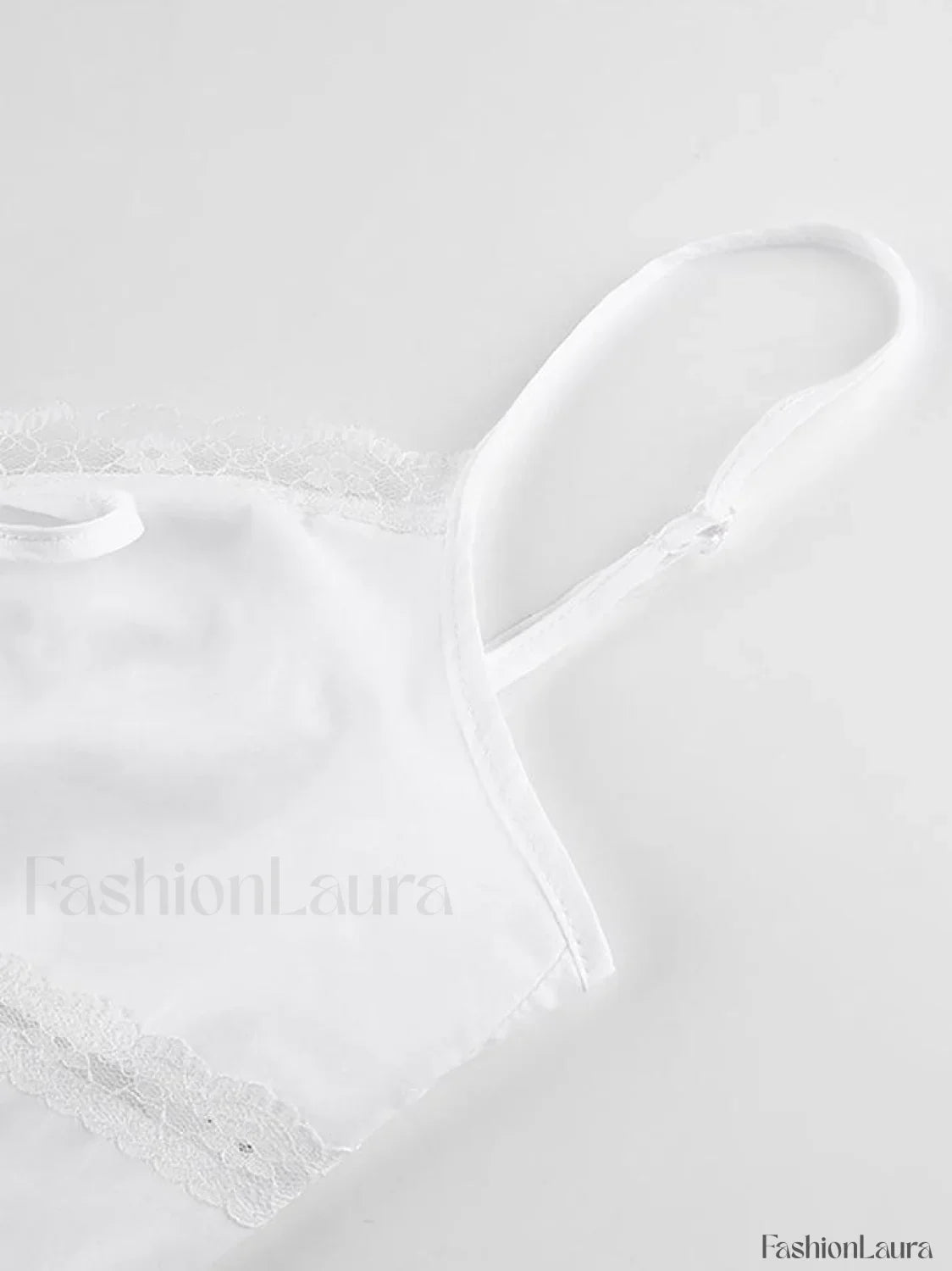 Tie Back Lace Trim Crop Cami Top