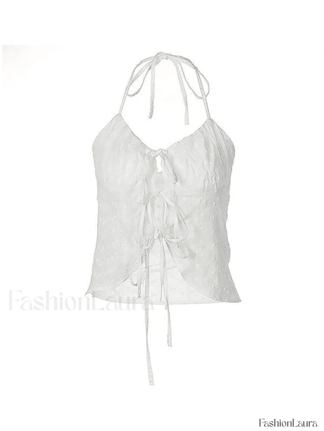 Tie Strap Broderie Lace Corset Top