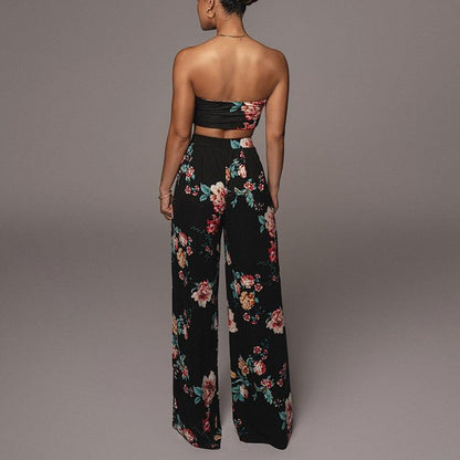 KittenAlarm - Tiffanie Floral Wide Pants Set