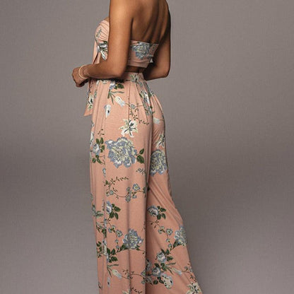 KittenAlarm - Tiffanie Floral Wide Pants Set